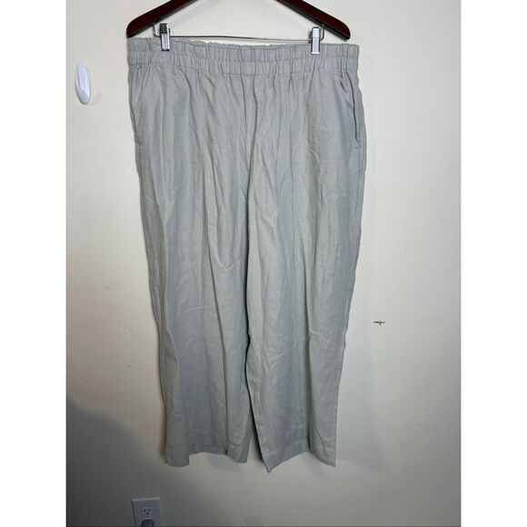 Madewell Petite Breezewoven Pull-On High-Rise Straight Pants XXLP Ash Woven - Picture 1 of 5